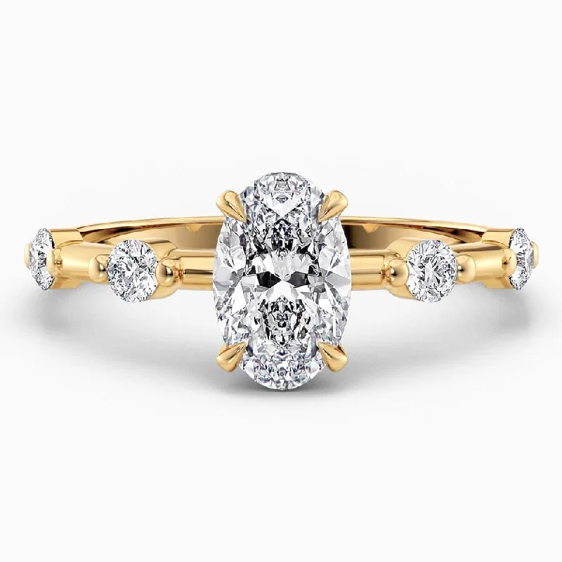 Lucinda Spaced Diamond Lab Grown Diamond Engagement Ring