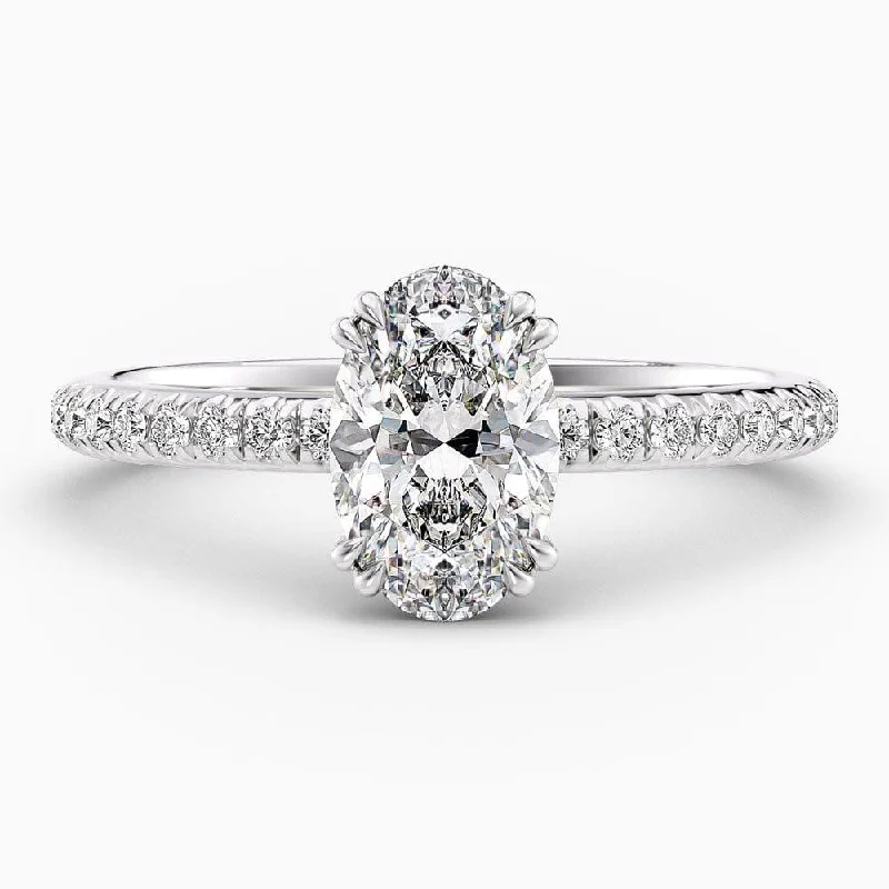 New York Hidden Halo Lab Grown Diamond Engagement Ring