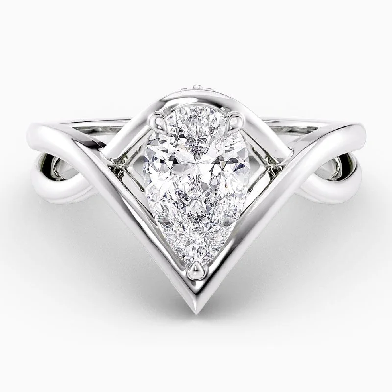 Tayla Twist Shank Lab Grown Diamond Engagement Ring