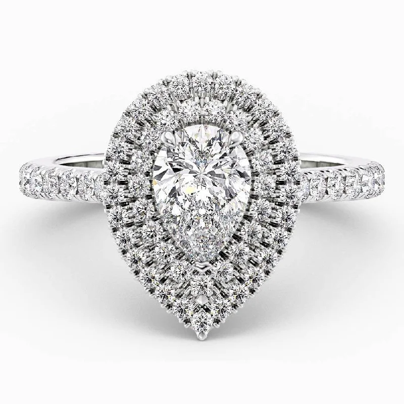 Tory Double Halo Lab Grown Diamond Engagement Ring