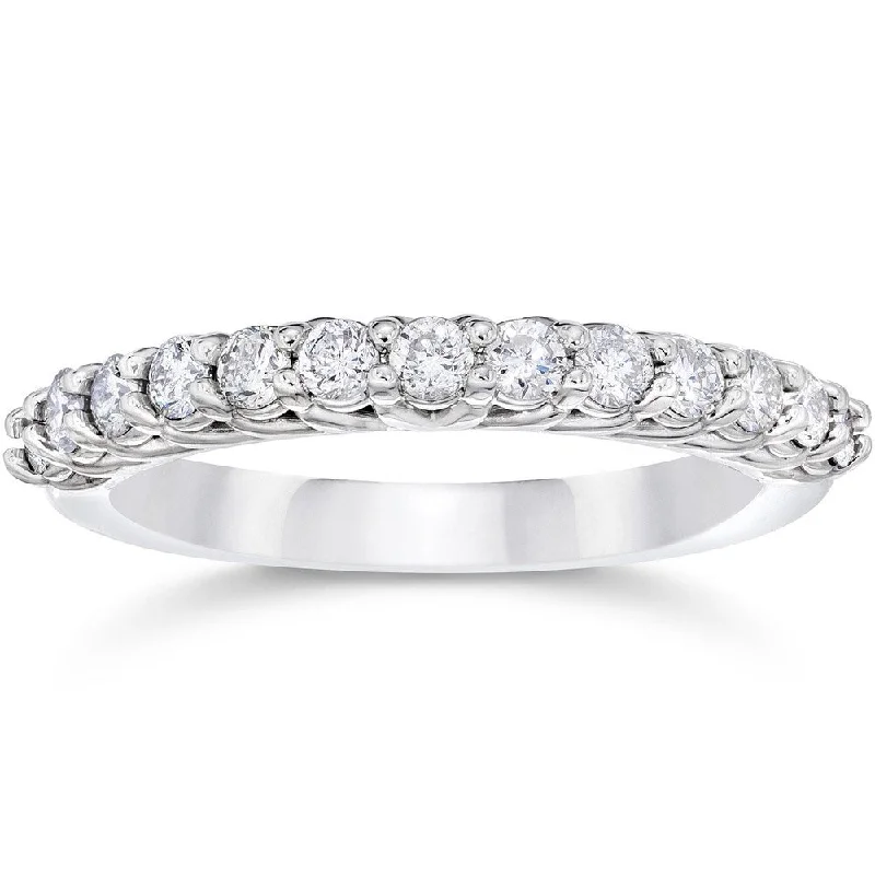 10k White Gold 5/8ct TDW Diamond Wedding Ring