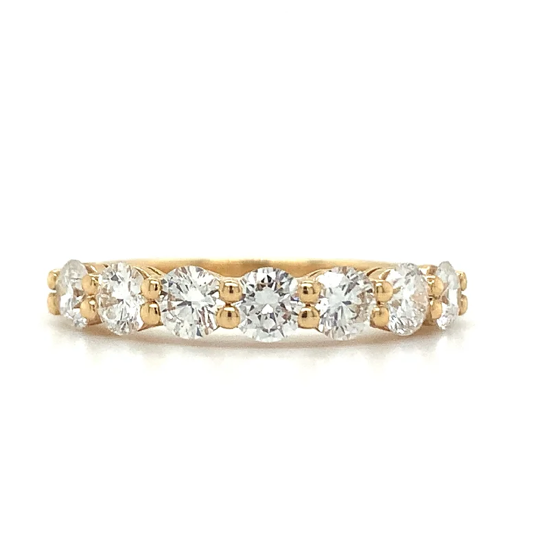 18ct Yellow Gold Claw Set 1.07ct Laboratory Grown Diamond Band