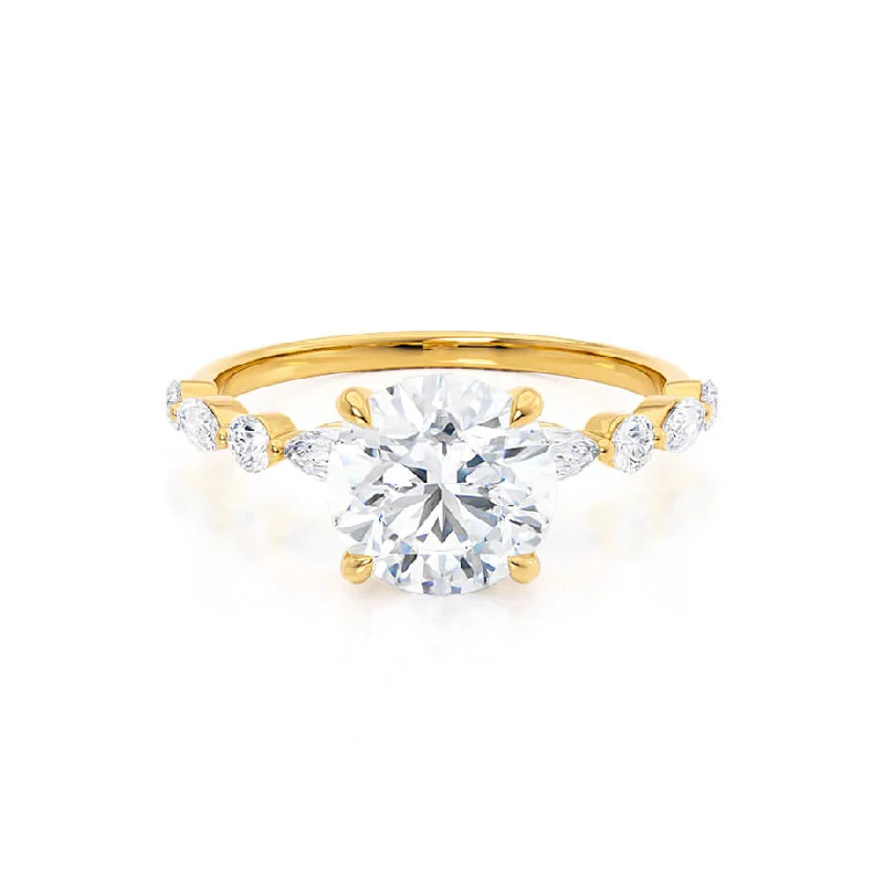 ALLURE - Round Diamond Scatter 18k Yellow Gold Engagement Ring