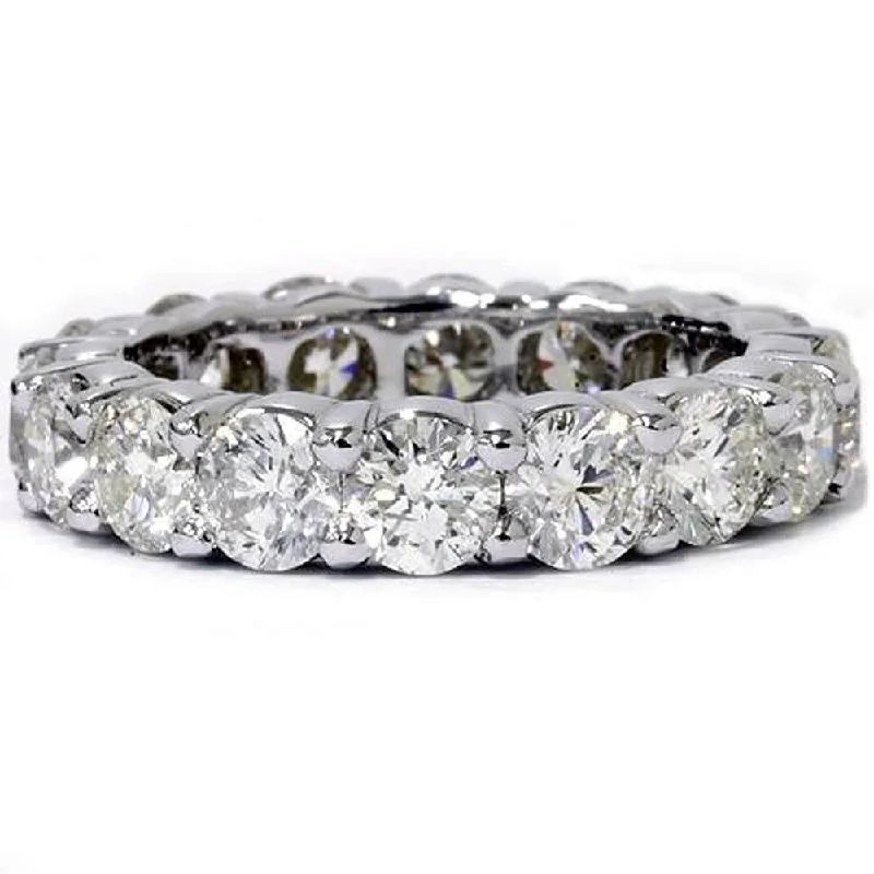 5 Ct Diamond Eternity Ring Women's Wedding Anniversary Band 14k White Gold