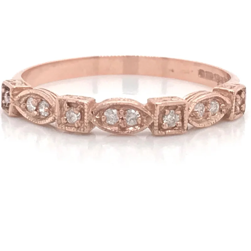 9ct Rose Gold Earth Grown Diamond Ring