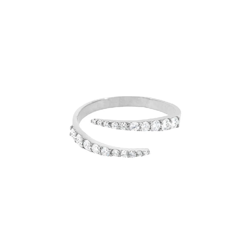 Forever and Always 18K White Gold Ring w. Diamonds