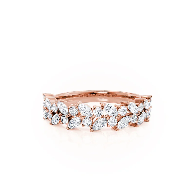 ARAYA - Lab Diamond Marquise Statement Eternity 18k Rose Gold