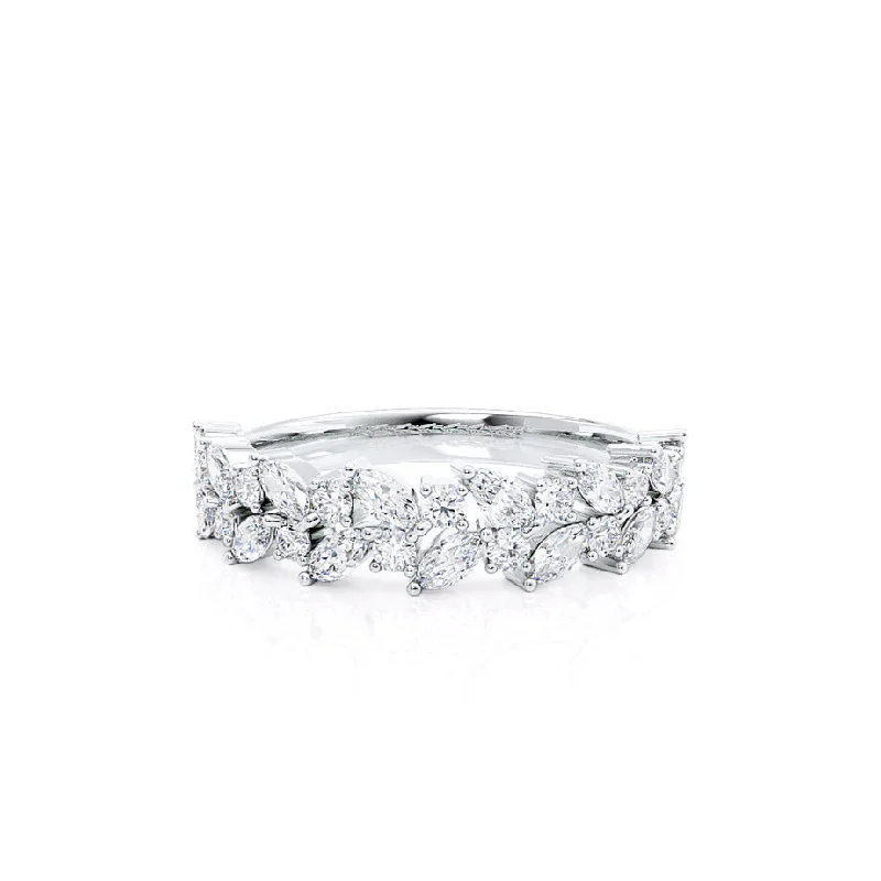 ARAYA - Lab Diamond Marquise Statement Eternity 18k White Gold