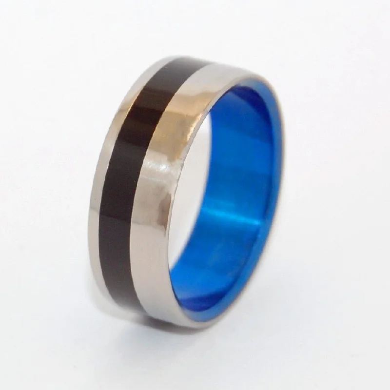 Beveled Heathcliff | Men's Water Buffalo Horn & Titanium Wedding Ring