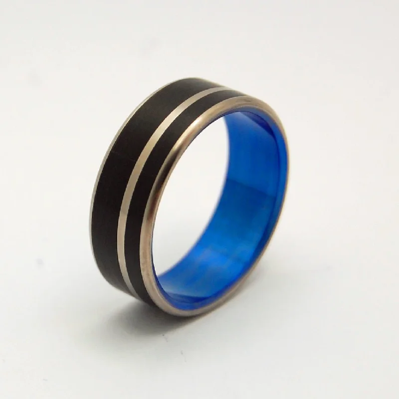 Blue Noir | Men's Anodized Titanium Wedding Ring