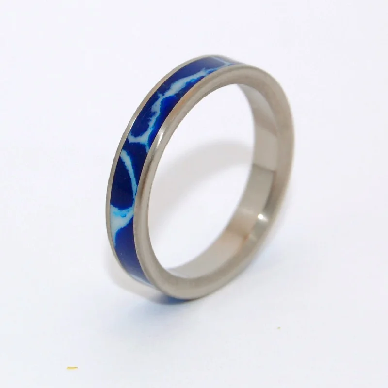 Step Carefully | Men's Cobalt Stone & Titanium Wedding Ring