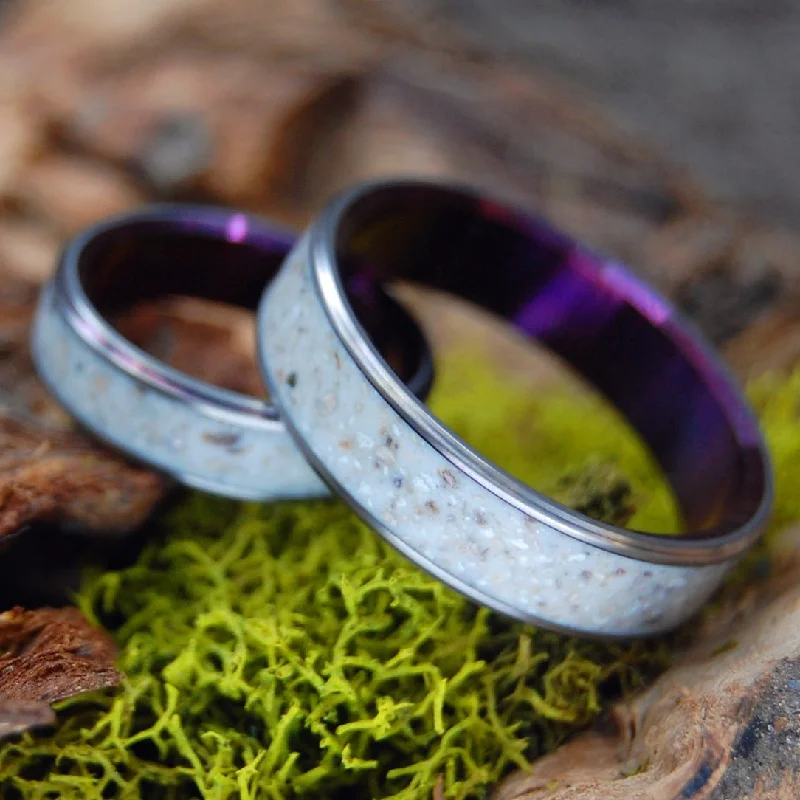 Acropolis In A Purple Storm | Stone Ring - Greek Wedding Ring - Unique Wedding Ring