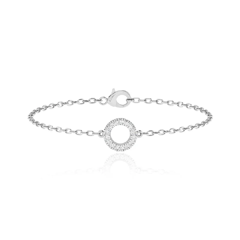 CORA - Circle Of Life Lab Diamond Bracelet 18k White Gold