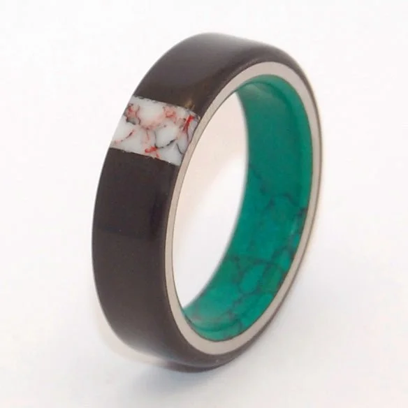 Everything | Men's Jade Stone, Wild Horse Jasper Stone, Black Onyx Stone & Titanium Wedding Ring