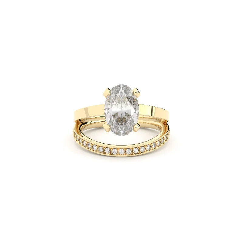 Reflection 18K Gold Ring w. Lab-Grown Diamonds