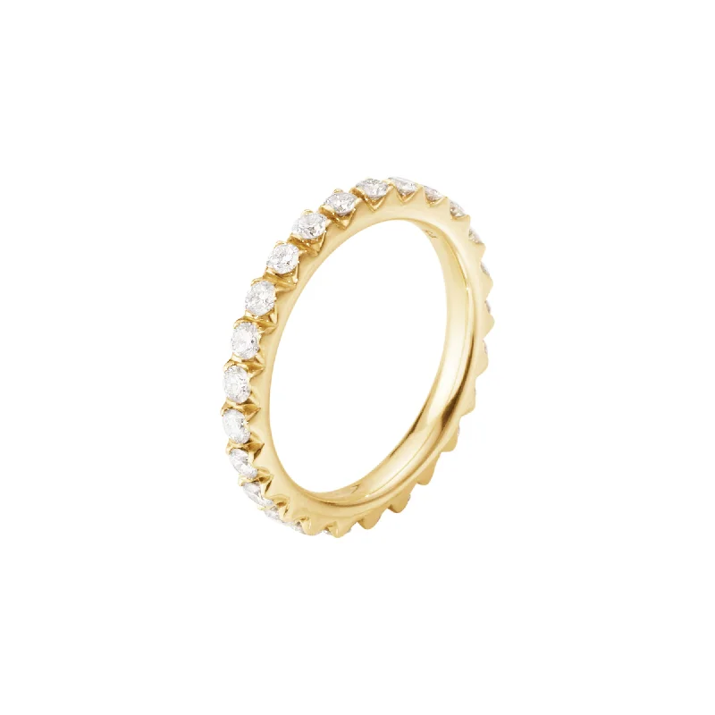 Signature 18K Gold Ring w. Diamonds