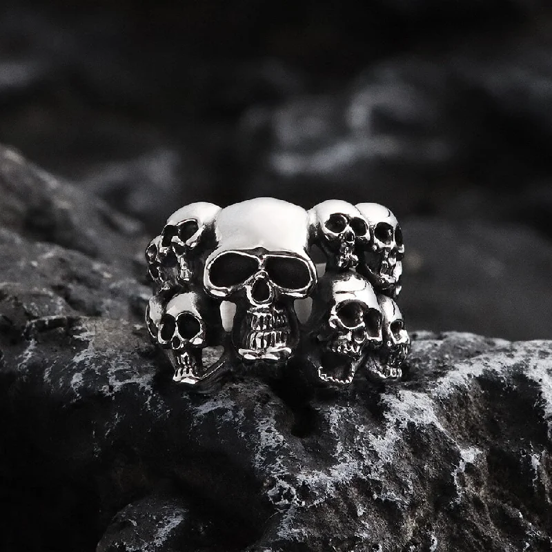 Halloween Specter Skull Stainless Steel Ring