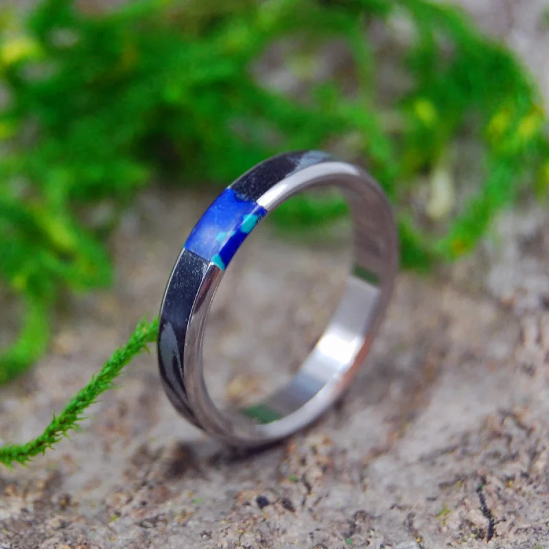 Desires Whirlwind Azurite | Women's M3, Azurite & Titanium Wedding Ring