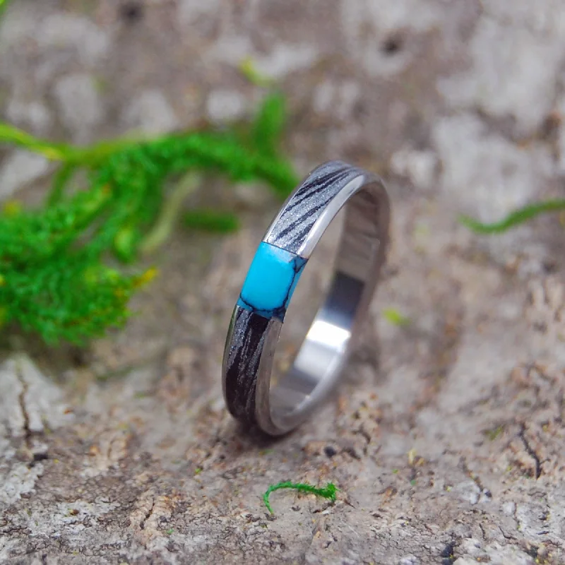 Desires Whirlwind Turquoise | Men's M3, Turquoise & Titanium Engagement Ring