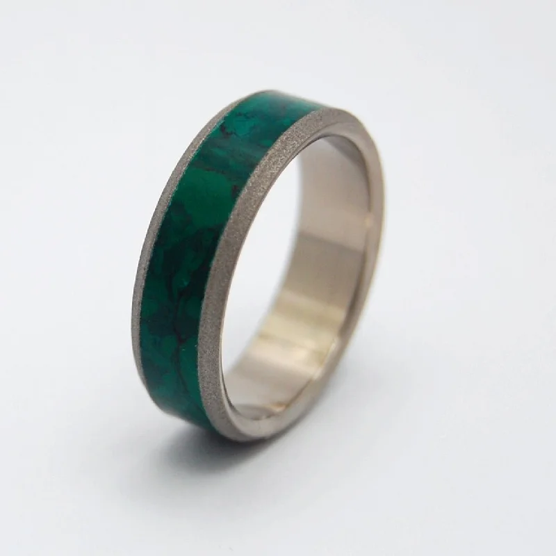 Sandblasted Jade | Men's Jade & Titanium Wedding Ring