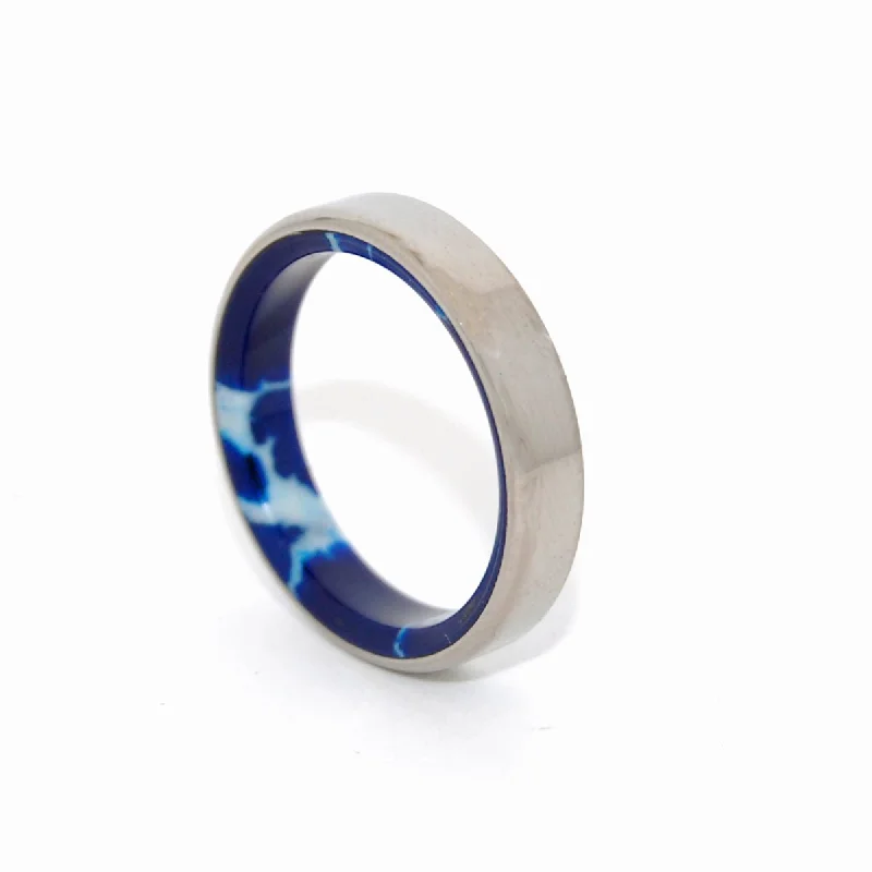 Looking At World | Men's Cobalt Stone & Titanium Wedding Ring