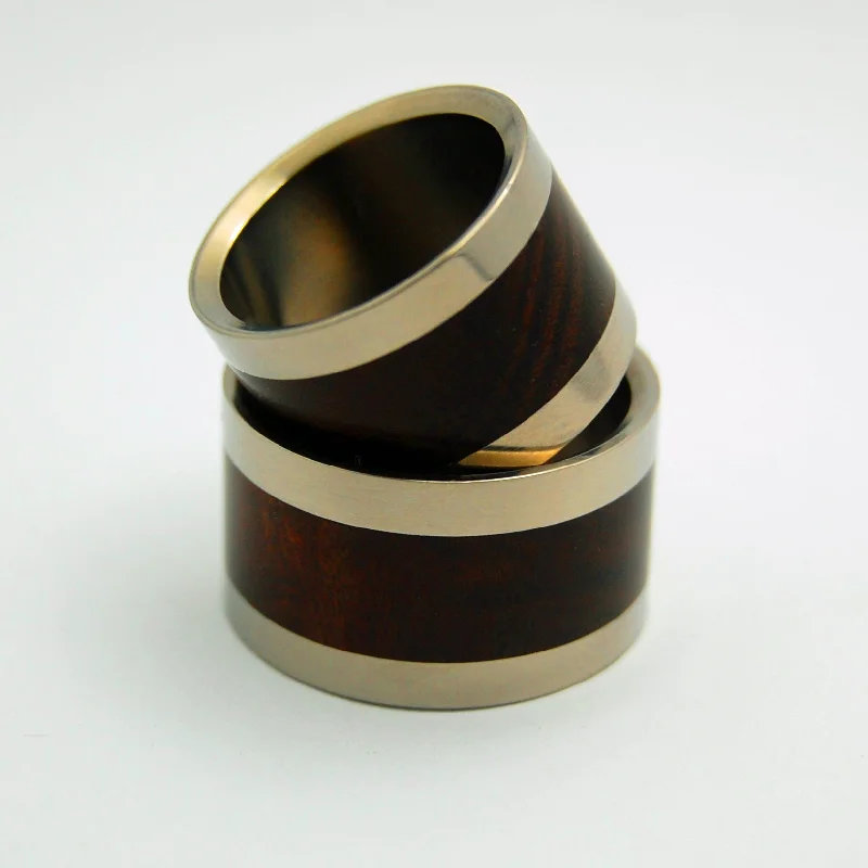 Manzanita In Love | Manzanite Wood & Titanium - Wooden Wedding Ring