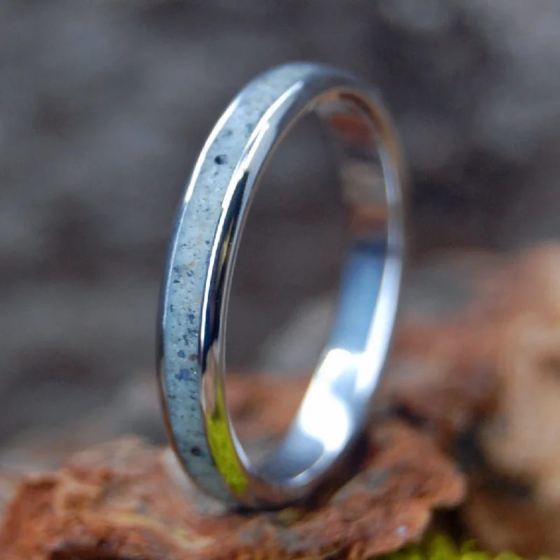 Meet Me At Martha's Vineyard | Men's Beach Sand & Titanium Wedding Ring