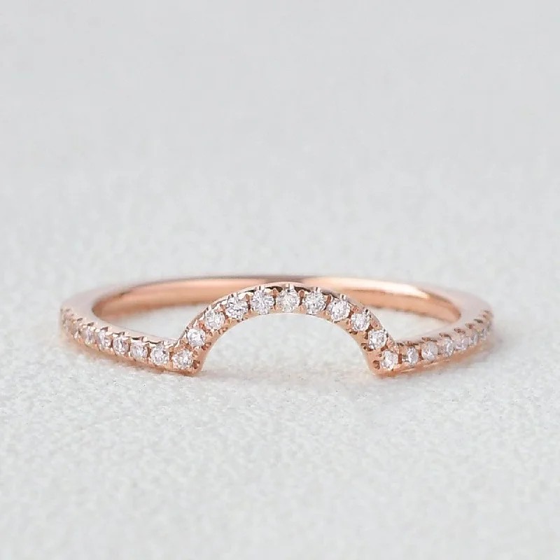 Minimalist Moissanite Half Eternity Ring