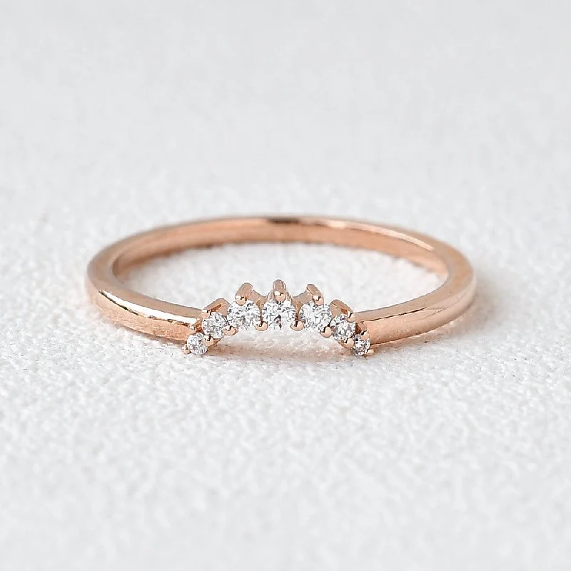 Moissanite Rose Gold Wedding Ring