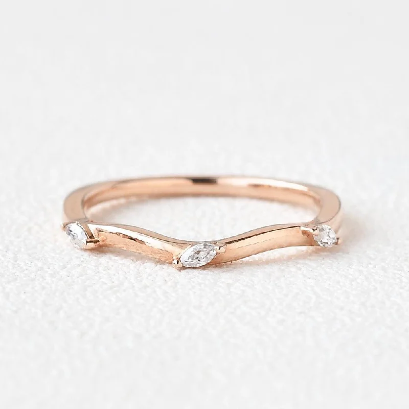 Moissanite Stacking Rose Gold Ring