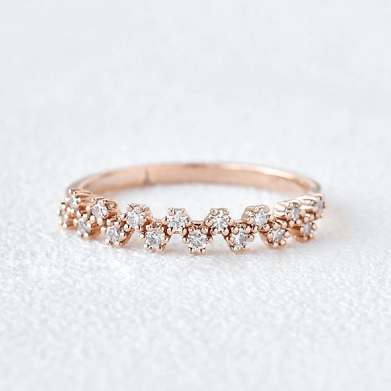 Moissanite Stacking Snowflake Ring