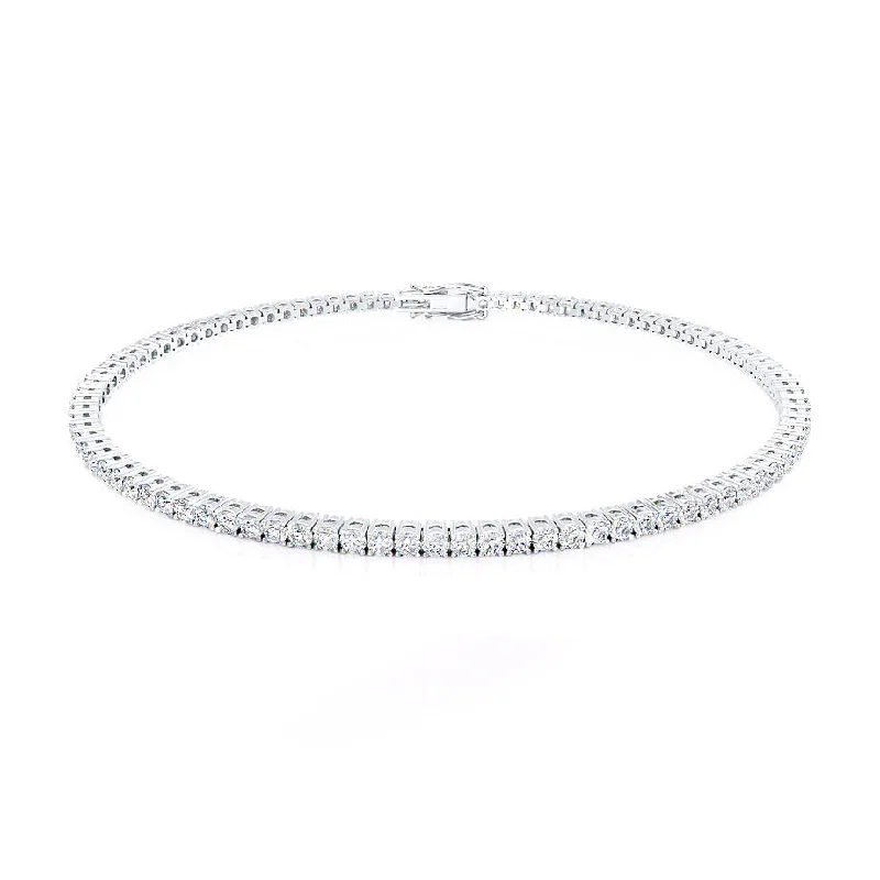 MONACO - 2 Total Carat Lab Diamond Tennis Bracelet 18k White Gold