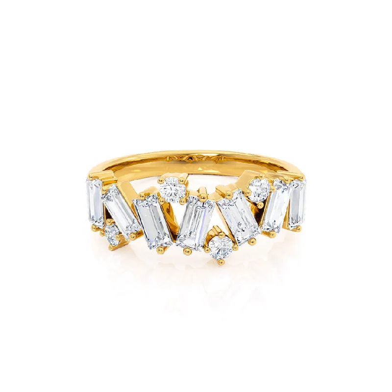 OCTAVIA - Lab Diamond Cluster Statement Eternity 18k Yellow Gold