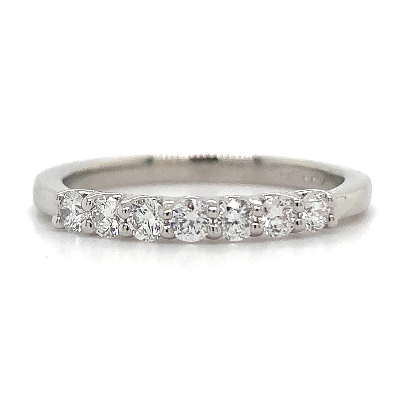 Platinum 0.35ct Laboratory Grown 7 Stone Diamond Eternity Ring