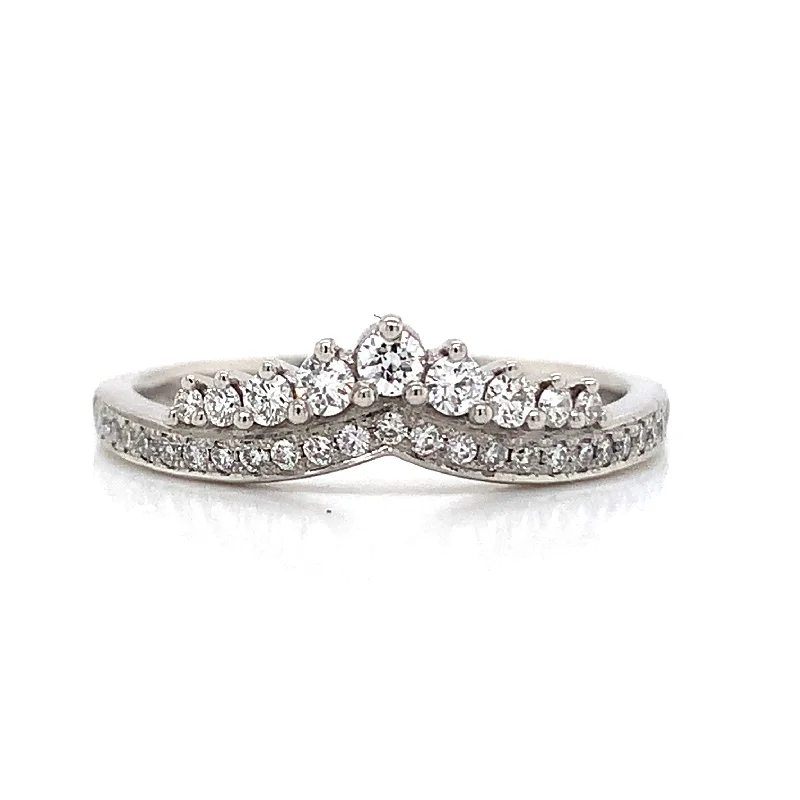 Platinum Princess Earth Grown Diamond Crown Ring