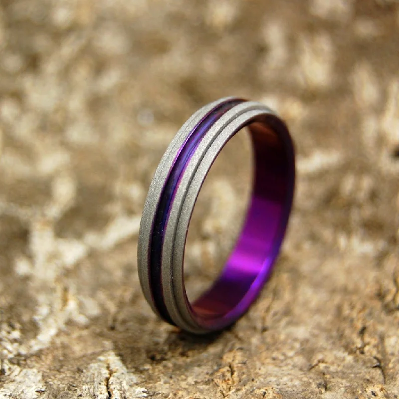 Purple Step Forward | Men's Purple & Titanium Wedding Ring