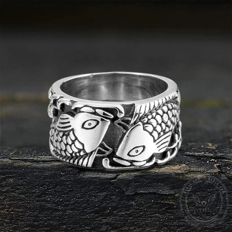 Relief Fish Sterling Silver Ring