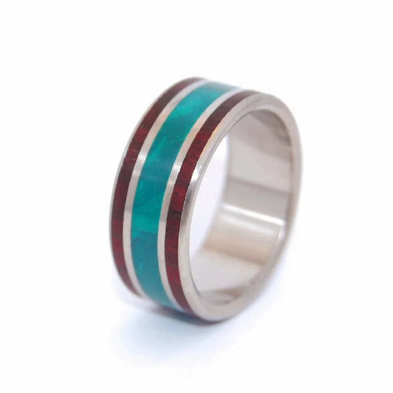 Rosewood Morning Song | Men's Rosewood, Jade & Titanium Wedding Ring