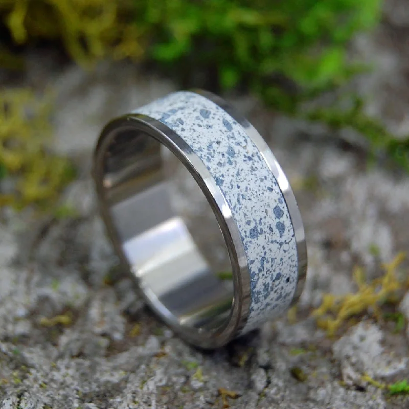 Greek Island | Men's Greek Beach Sand & Titanium Wedding Ring