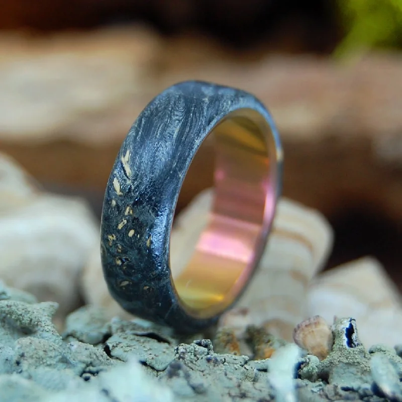 True To Me | Men's Black Box Elder Wood & Titanium Wedding Ring