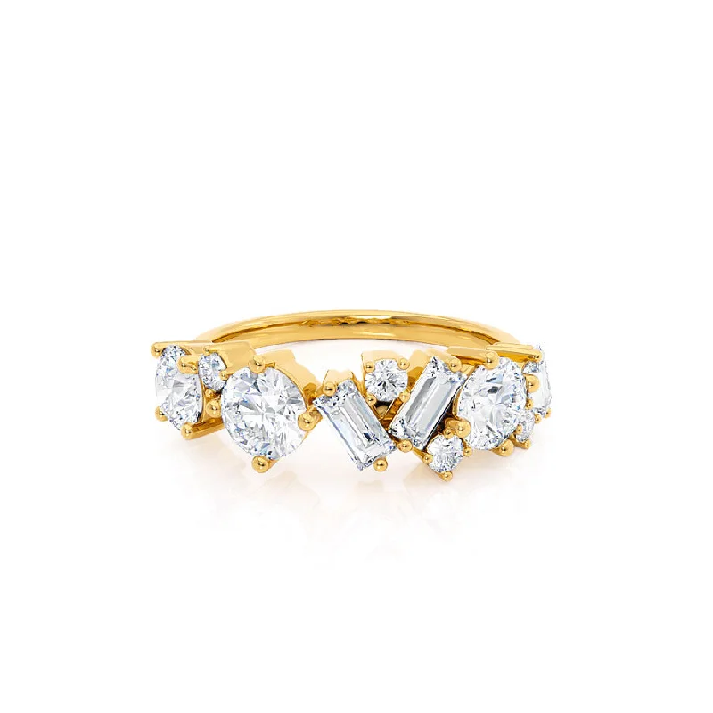 VENUS - Lab Diamond Cluster Statement Eternity 18k Yellow Gold