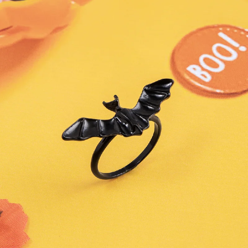 Wholesale Halloween Gothic Bat Alloy Ring