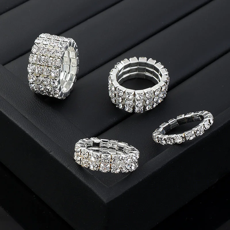 Wholesale Multi Drainage Diamond Elastic Rings