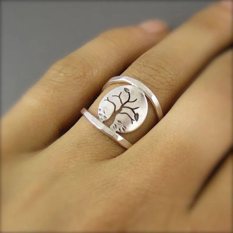 Wholesale Rings Alloy Tree of Life Openwork Vintage OLY-RS-HC001