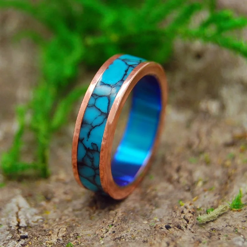 It Wasn't A Dream | Women's Turquoise, Copper & Titanium Wedding Ring