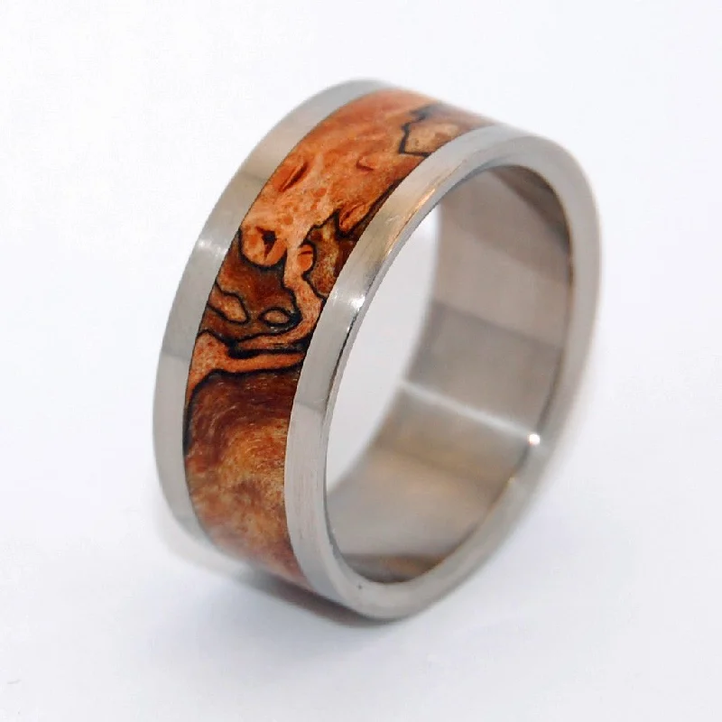 Zone Lines | Men's Spalted Maple & Titanium Wedding Ring